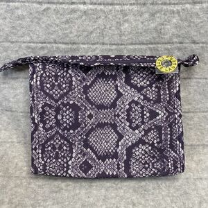 New Estee Lauder Purple Snakeskin Print‎ Cosmetic Makeup Travel Bag Case Zip Top